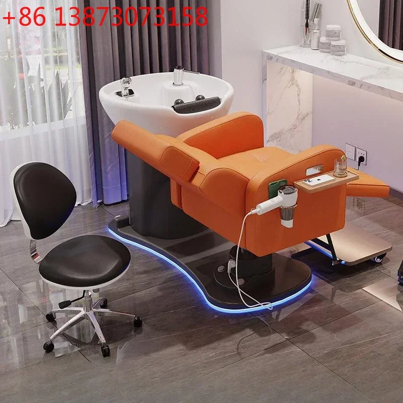 

Smart Electric Hair Shampooing Chair Flush Bed Multi-functional Rotating Shampoo Chairs Beauty Shop Salon Furniture Sillas FYSB