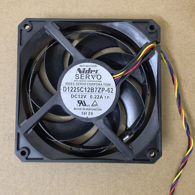 

S New for Nidec Servo D1225C12B7ZP- 12V 0.22A 4Pin cooling fan#QW