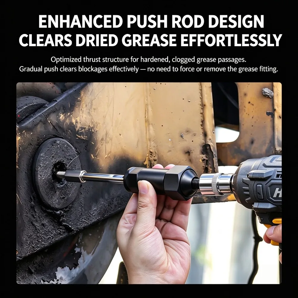 New Heavy Duty Split Grease Zerk Fitting Cleaner Tool for Auto Tractor Excavator Farm Construction Machinery Maintenance
