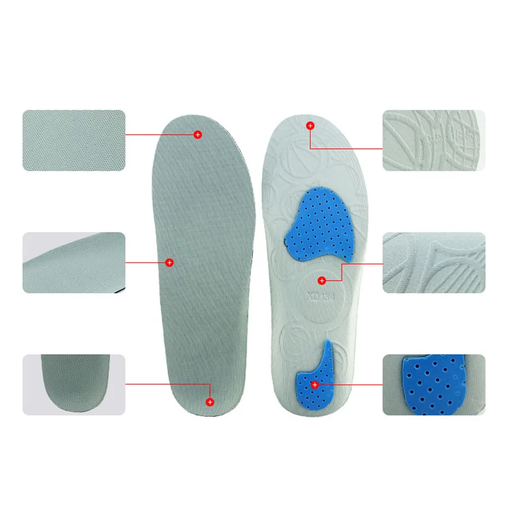 แผ่นรองพื้นรองเท้าอีวา สปอร์ต 1 คู่ แผ่นรองดูดซับแรงกระแทกแบบยืดหยุ่นสูง ขนาด 35-40 สีเทา ลดความเครียด ปรับปรุงการควบคุมการเคลื่อนไหว