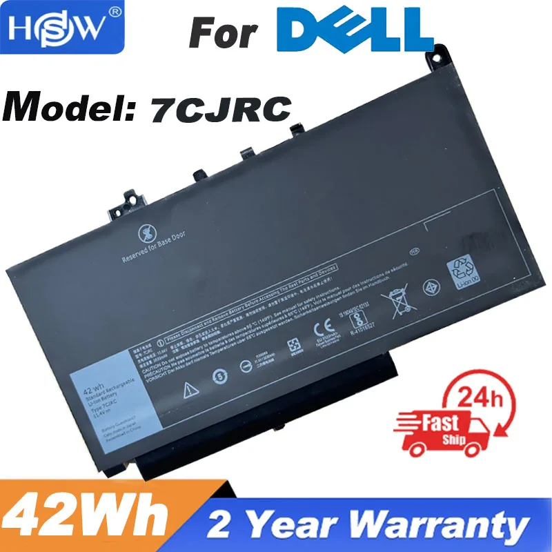 

New 7CJRC Laptop Battery 21X15 11.4V 42Wh 3500mAh F1KTM For Dell Latitude E7470/E7270 Series