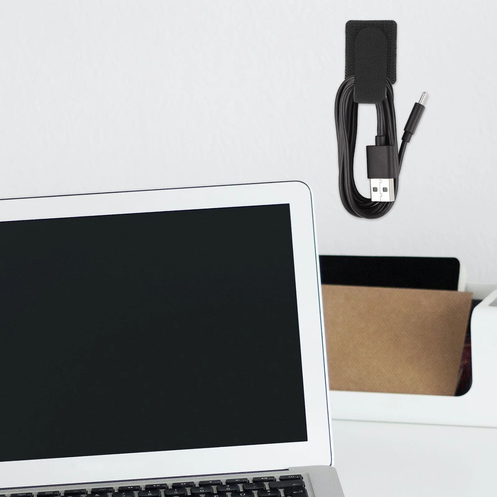 40 قطعة منظم كابلات ذاتية اللصق من ألياف النايلون الممتازة، ربطات إدارة سلك قابلة لإعادة الاستخدام لمنظم كابلات البيانات لتغليف الأسلاك #4