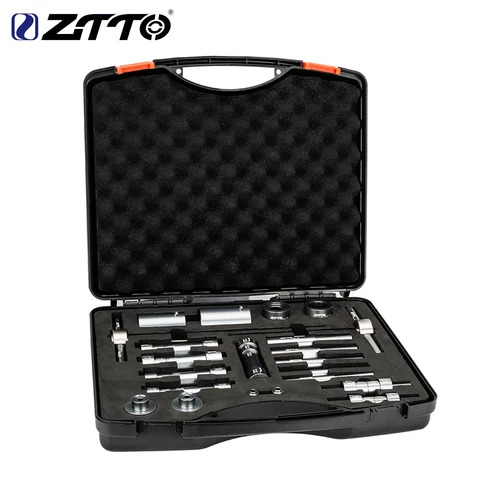 Imagen 2 del producto ZTTO-Juego de herramientas de extracción de instalación de eje de buje de bicicleta, herramienta de reparación de herramientas de extracción de prensa de rodamiento maestro BB