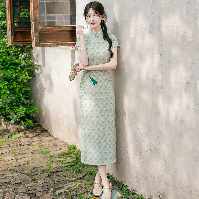 

New Chinese Style Suzhou Long Cheongsam Improved Young Style 2026 New Women's High-end Qipao