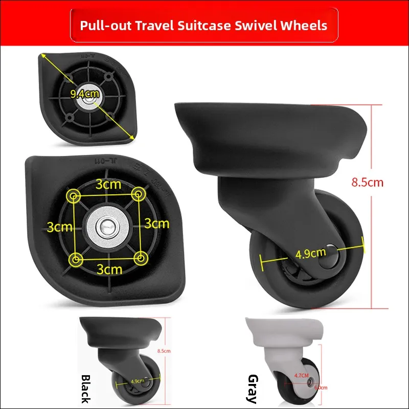 Universal Wheel Luggage Wheel Replacement Parts Travel Suitcase JL026 A16 Wheel 115 Durable Spinner Wheel for Carry-On Bags