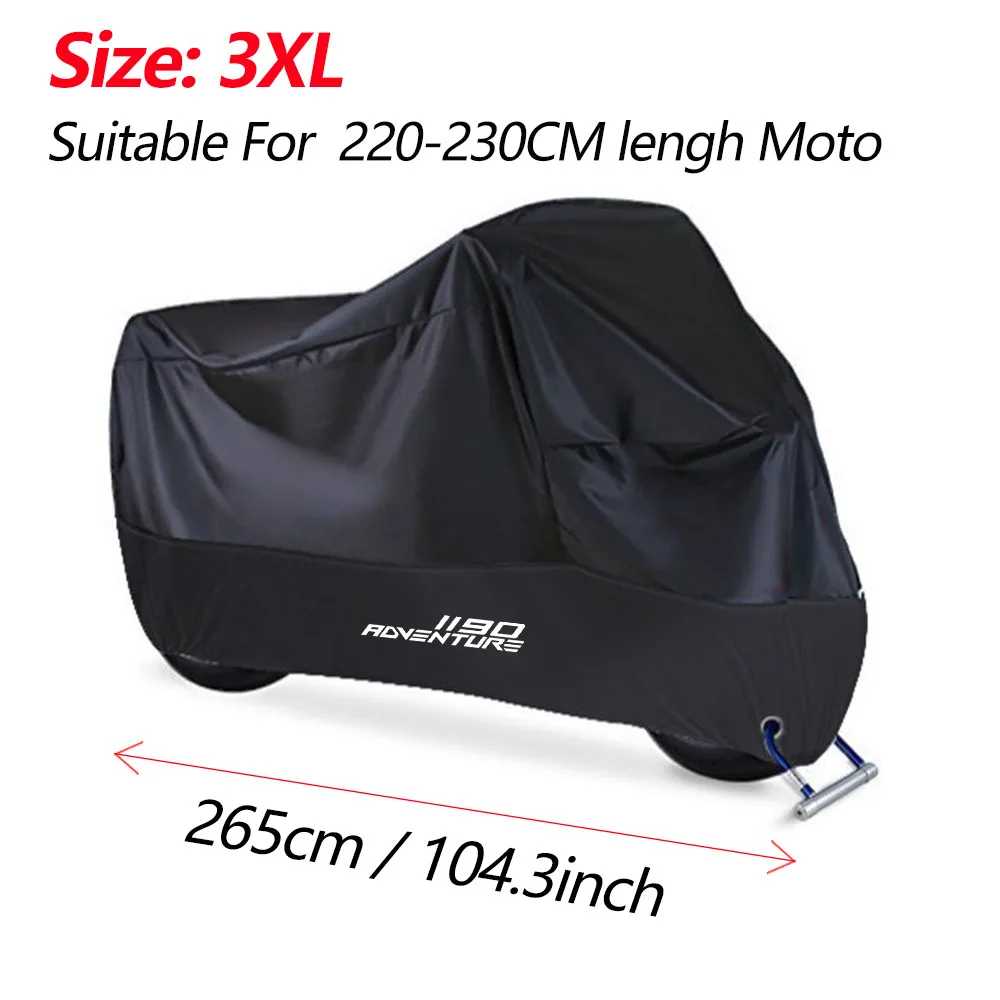 For Ktm 1190 Adventure Adv 1190Adv Motorcycle Cover Wear-Resistant Fabric Accessories Rain Cover Waterproof Dustproof Outdoor view 5