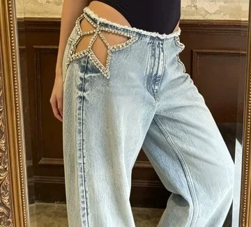 American Retro Hot Girls High Waist Jeans Suitable for 2026 New Fashion Street Y2K Style Harajuku Hip Hop Style Casual Jeans