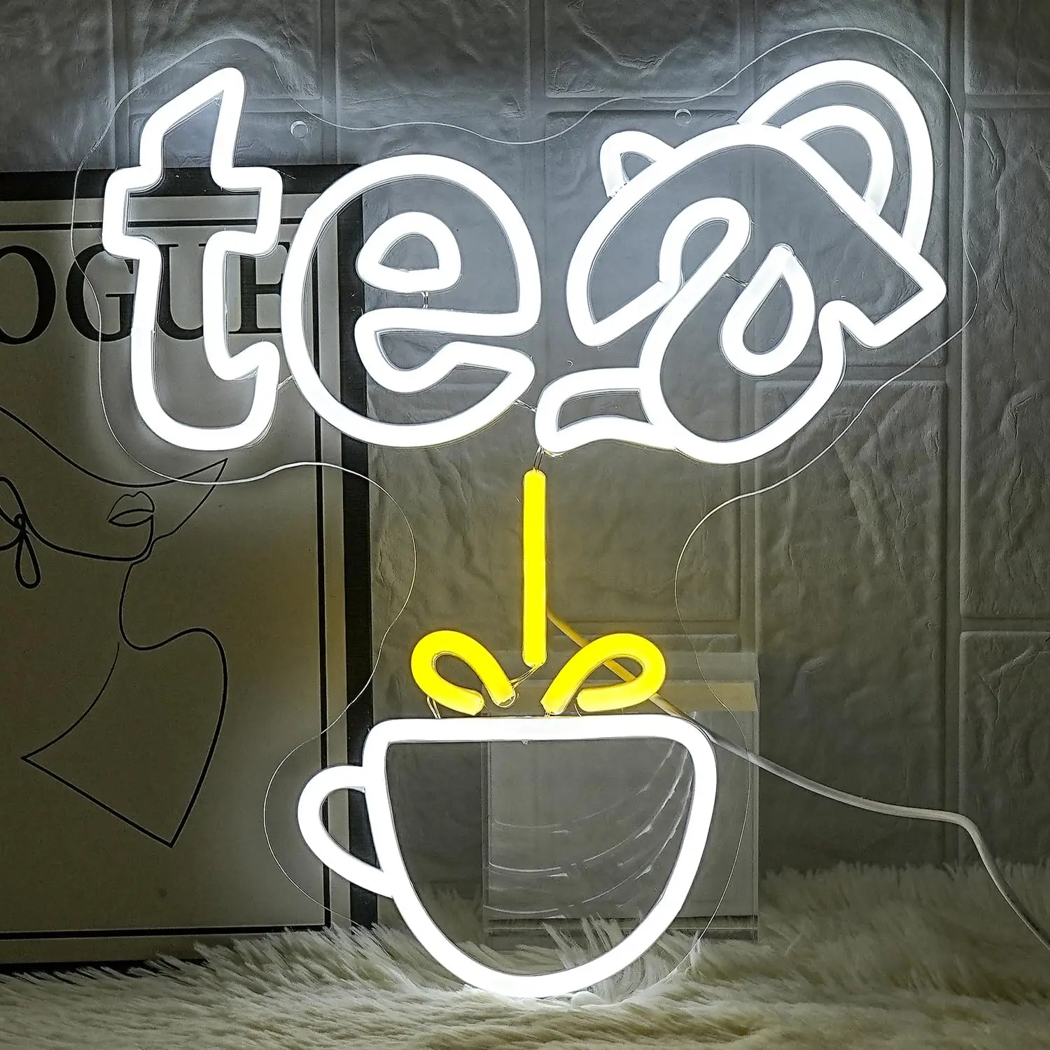 ティーカップ-led-ネオンサイン-壁飾り-usb-ネオンライト-調光可能-バブルティーショップ-ティーホーム-居心地の良いラウンジ-ブックカフェ-朝食店の装飾用