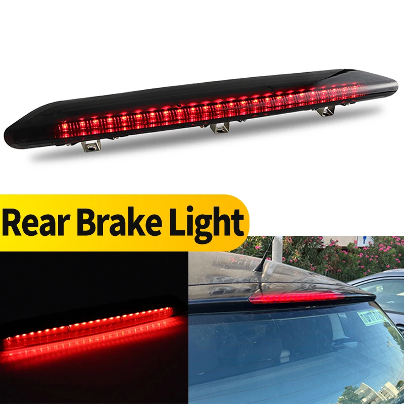 

1PC Rear LED Brake Light Additional Third Stop Warning Lamp For VW Polo 2002-2009 OEM 6Q6945097 Red Bulb Braking Stop Light 12V