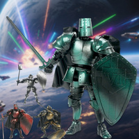 Medieval Knight  Lucky 13 Doll Figure Movable Joint Puppet Joint Building Block 3D Assembled Boy Toys Gifts Building Blocks Kids