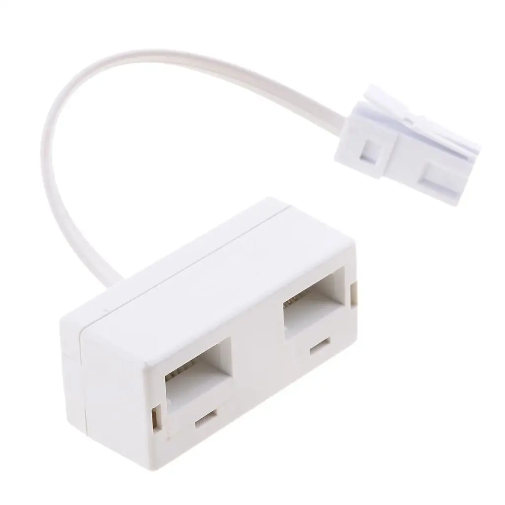 RJ11 Splitter Connector Adapter Plastic Dual Socket UK Telephone Lead for Easy Landline Phone Extension and Office Use