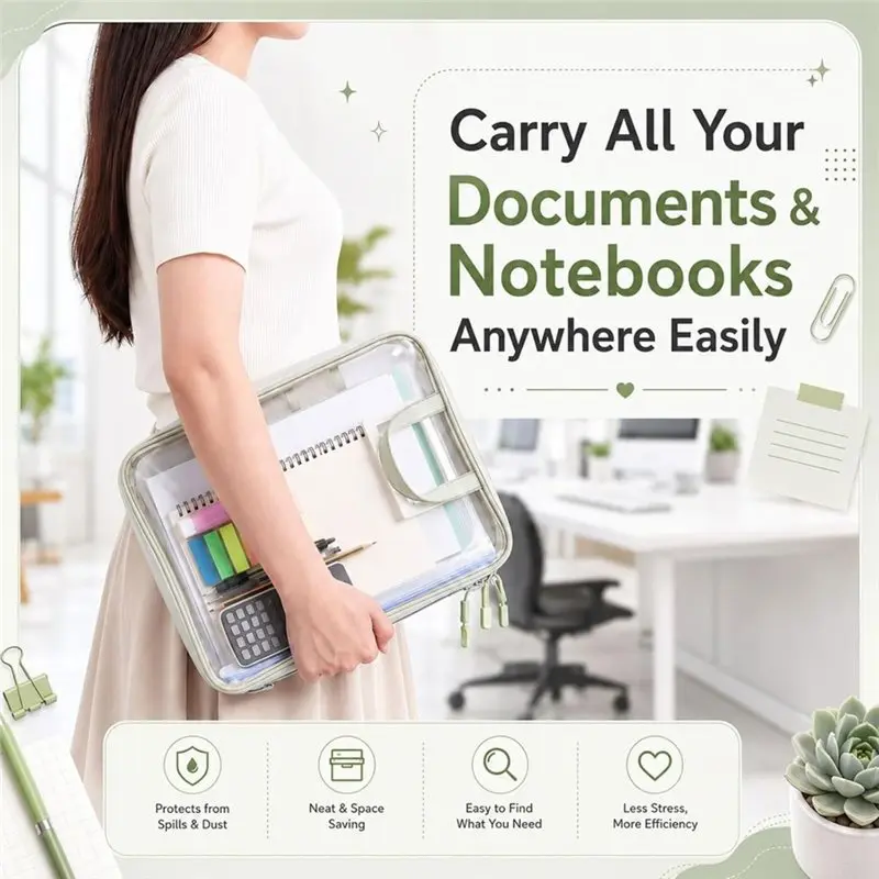Ingenious-11 Pcs Organizer Pouch Set Organizer Pouch Set Pockets Zippered Folder With Clear Label Pockets