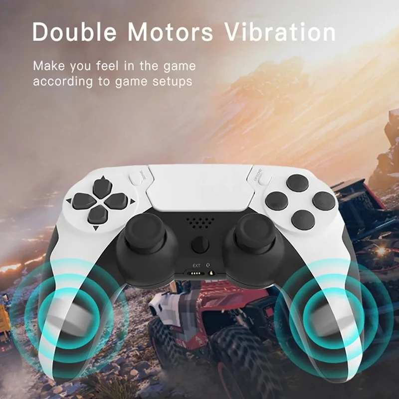Wireless Controller Gamepad mit Sechs-Achsen-Gyroskop-Gamecontroller für PS4 PS3-Konsole gewinnt 7 8 10 Dual-Vibrations-PC-Joystick
