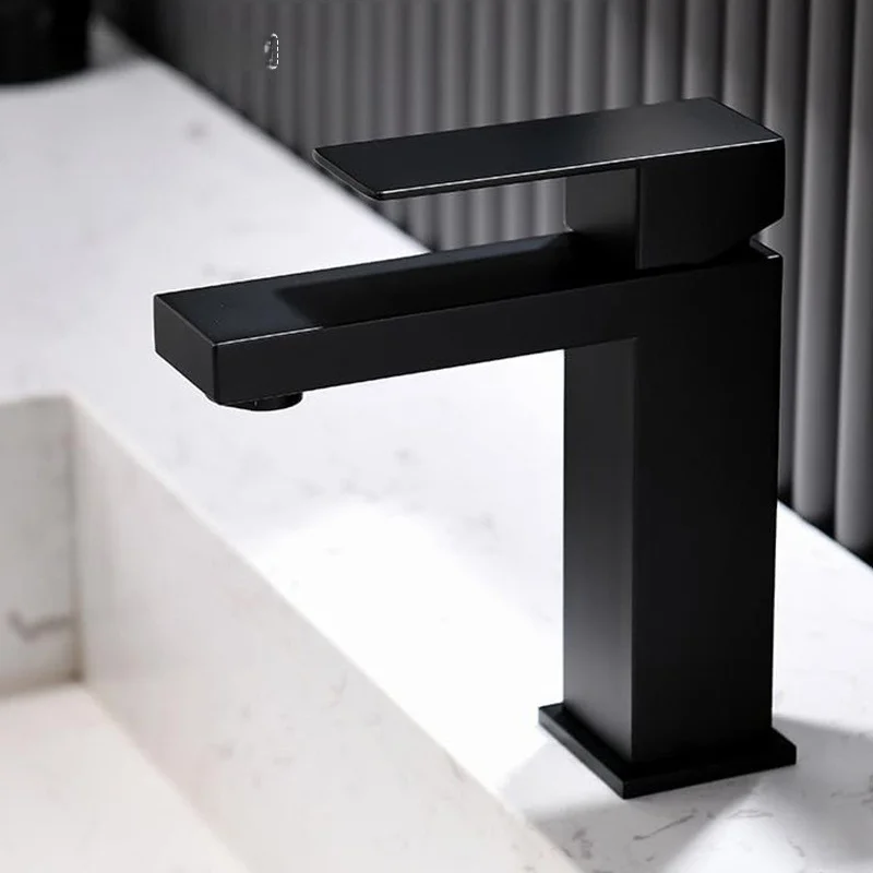 Stainless Steel Washbasin Faucet Hot And Cold Sink Faucet Bathroom Under Counter Basin Faucet Single Hole Bathroom Faucet
