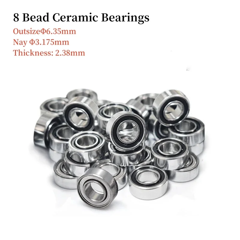 2pcs High Quality 8 Bead Ceramic Bearings Stainless Steel 440C suit for Dental High Speed Mobile Phone Use Thickness 2.38mm