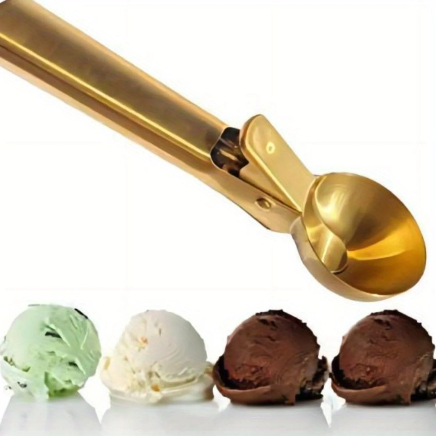 Stainless Steel Ice Cream Scoop - Dual-Purpose, Ideal For  Use & Fruit