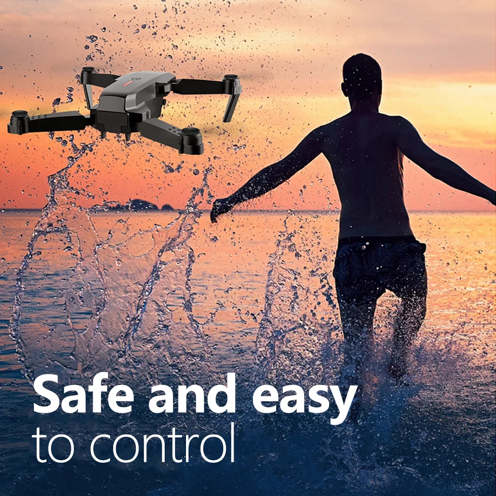 원클릭 신형 드론 E88 UAV 360 도 회전 접이식 미니 리모컨, WIFI 항공 사진 쿼드콥터 장난감 헬리콥터