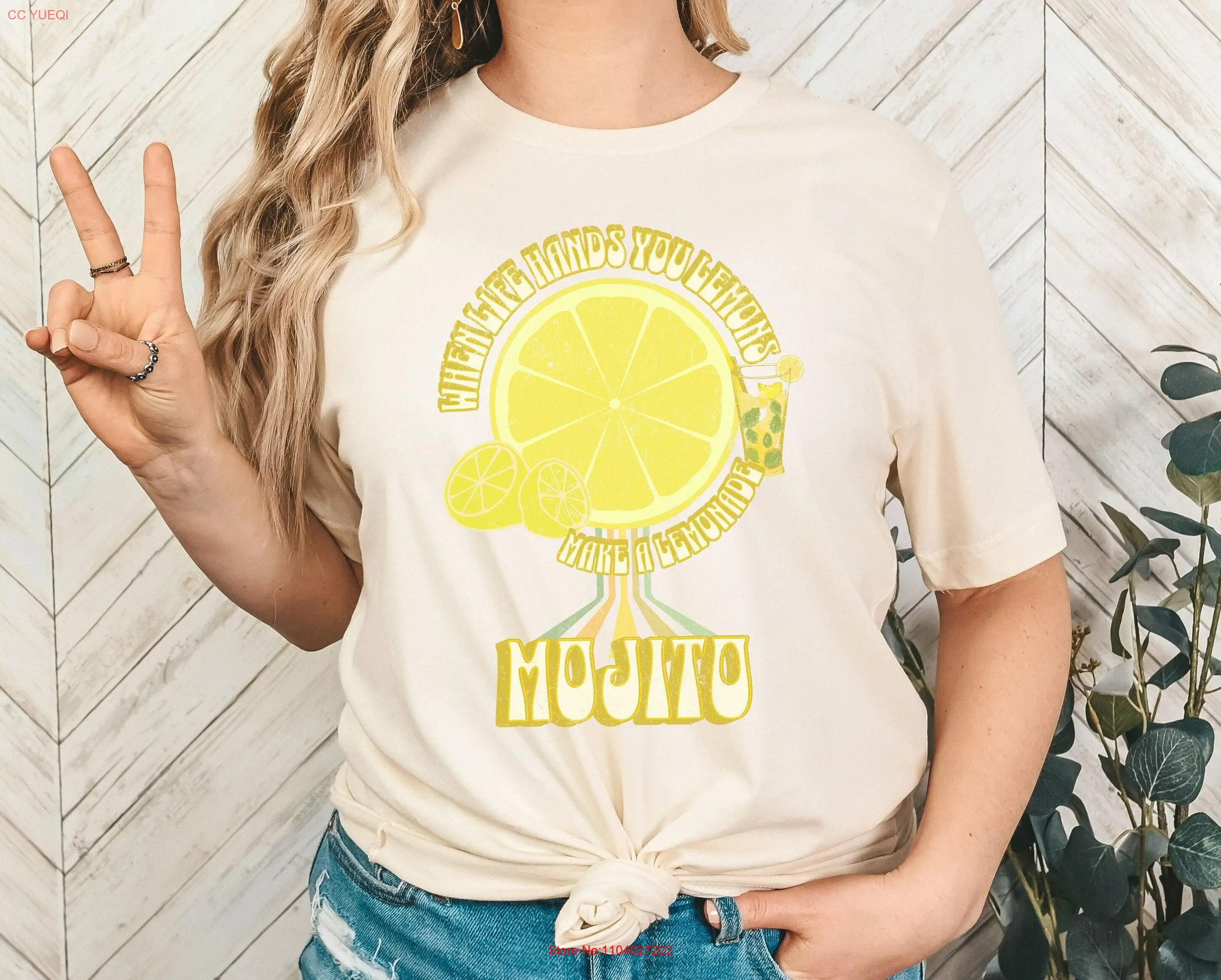 When Life Hands You Lemons Make A Lemonade Mojito Trendy Funny T Shirt Drink Summer Jersey  long or short sleeves