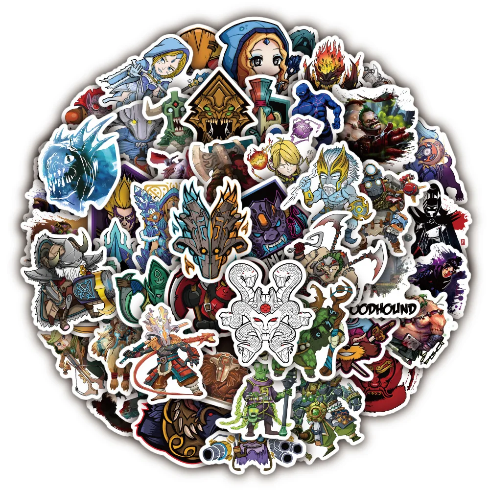 10/50Pcs Cartoon Dota2 Stickers Dota Graffiti Stickerfor Diy Bagage Laptop Skateboard Motorfiets Fiets Sticker