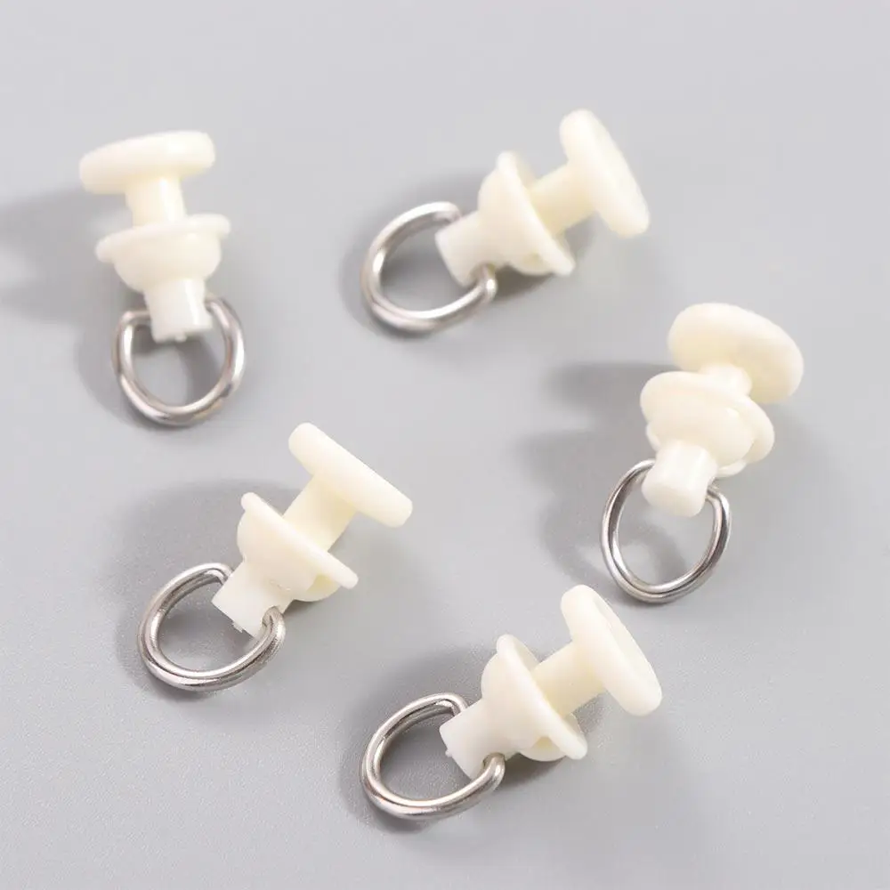 20pcs/pack Household White Curtain Track Pulley Plastic Silent Curtain Hook Roller Slide Smoothly Curtain Track Glider Windows
