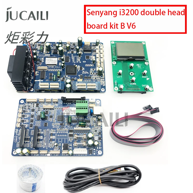 Jucaili  kit for xp600/I3200/i1600 double head  large format printer Senyang new model board kit with 6 button keyboard