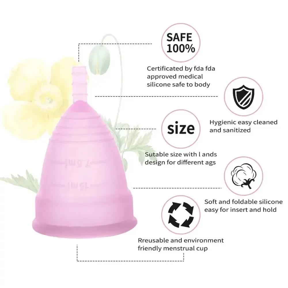 Medical Reusable Menstrual Cup Women Menstrual Cup Period Cup Medical Grade Silicone Feminine Hygiene Copa Menstrual De Silicone