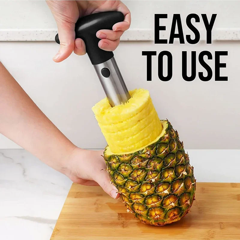 Stainless Steel Slicer Pineapple Corer Spiral Cutter Fruit Corer Peeler Stem Remover Blades for Household Coring Kitchen Tools