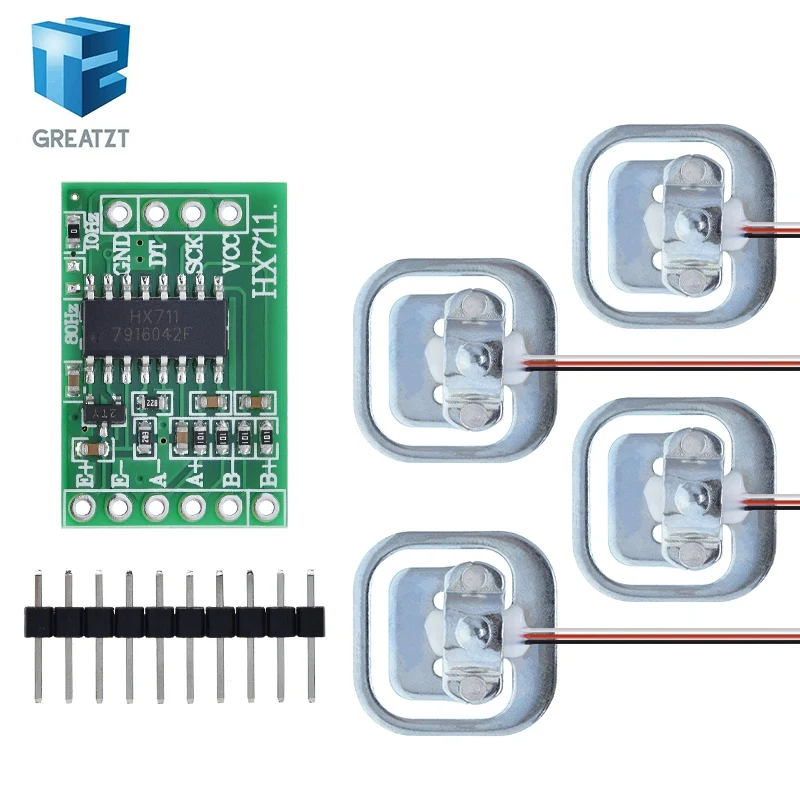 GREATZT Human Scale Load Cell Weight Sensors + HX711 AD Module Weight Sensor Electronic Scale Weighing Pressure Sensor DIY Kit