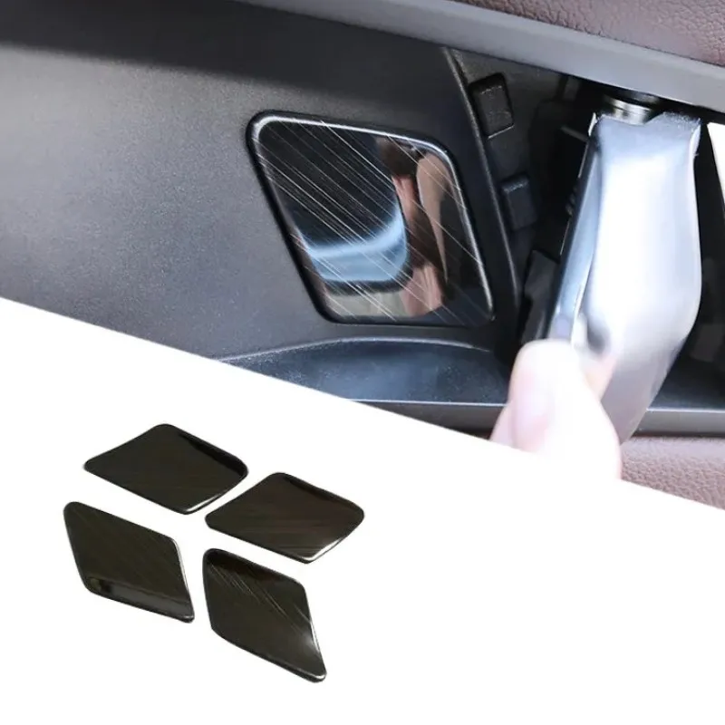 Stainless Steel Stickers Car Door Handle Bowl Cover Carbon Fiber Color Trim For BMW 3 Series G20 2018-2022 Interior Accessories