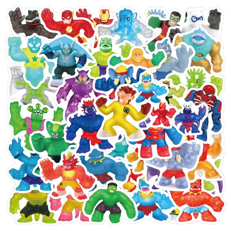 60Pcs Cartoon Goo Jit Zu Stickers for Decoration, Journaling, Stationery, Water Bottles, Computer, Waterproof Stickers