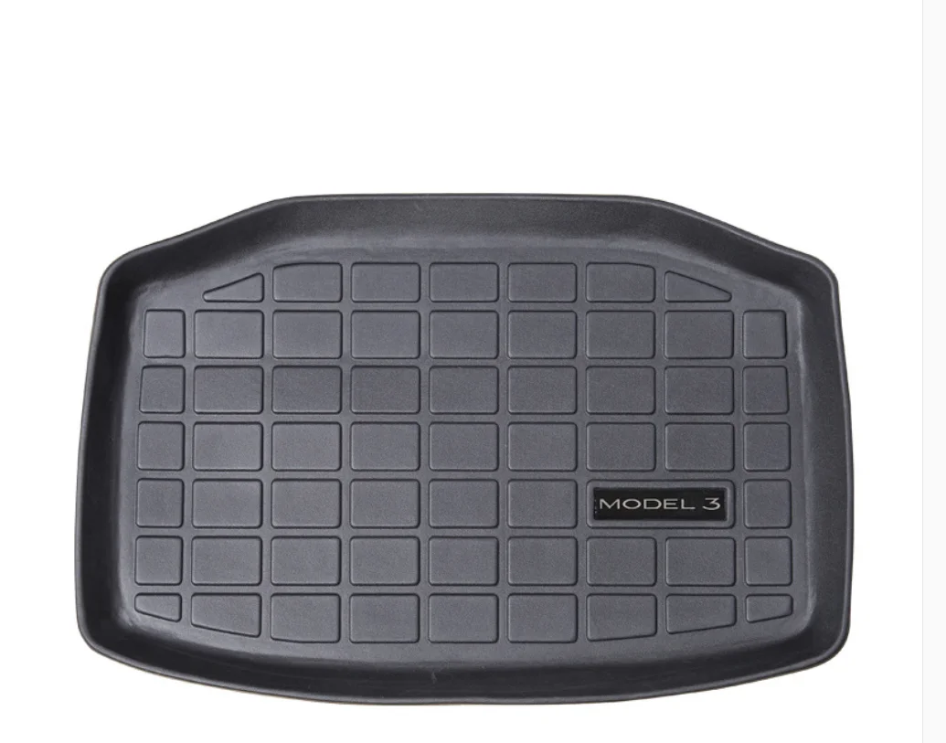 Plain TPE Frunk Mat & Sub-Trunk Tray  Cargo Liners Front & Rear Carpet Car Boot Mat