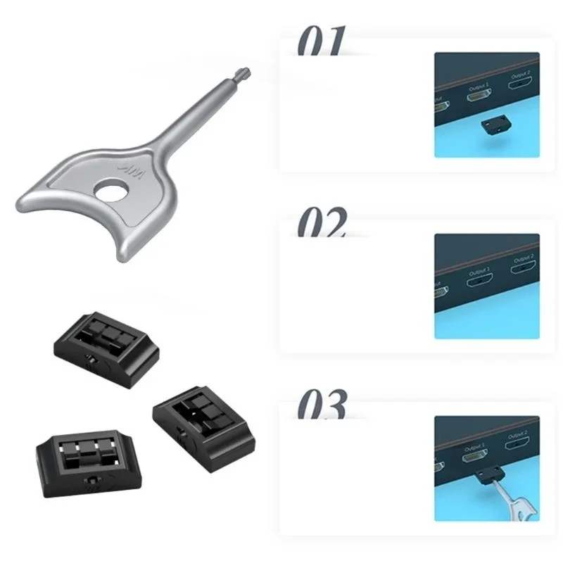 

10/5Pieces Removable HDMIs Port Blockers Port Lock for PC Laptop Security Dust and Moisture Resistant Easy to Install