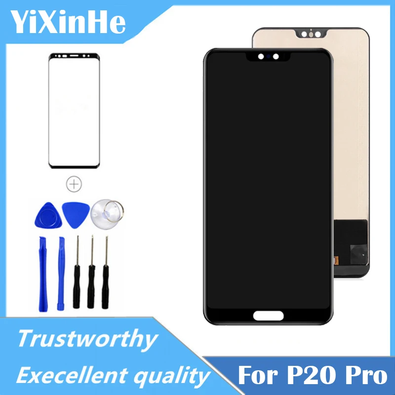 100% Test For 6.1\'\' Huawei P20 Pro CLT-L09 CLT-L29 LCD Display Touch Screen Digitizer Assembly Replacement