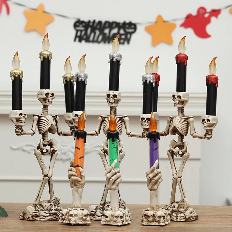 

Halloween Skeleton Hand Lamp Decoration Decor Halloween Candle Lamp Candlestick