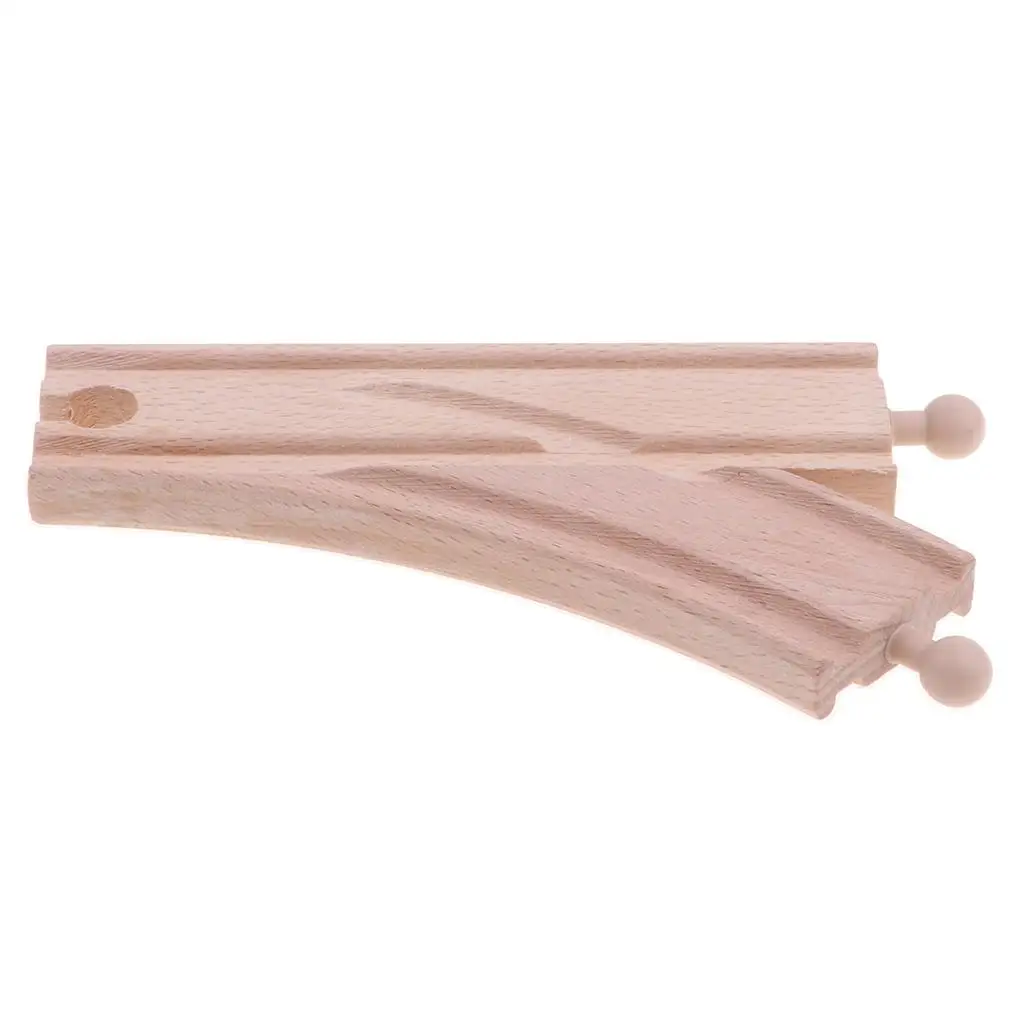

4-6pack Wooden Trains Railway Compatible Accessories MMF Curved Switch Track