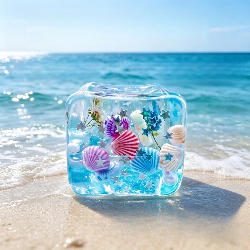 Ocean Style Embedded Shell Slow Rising Squishy Toy Sensory Toys Mochi Stress Relief Kawaii Cute Office Fidget Toy For Adults