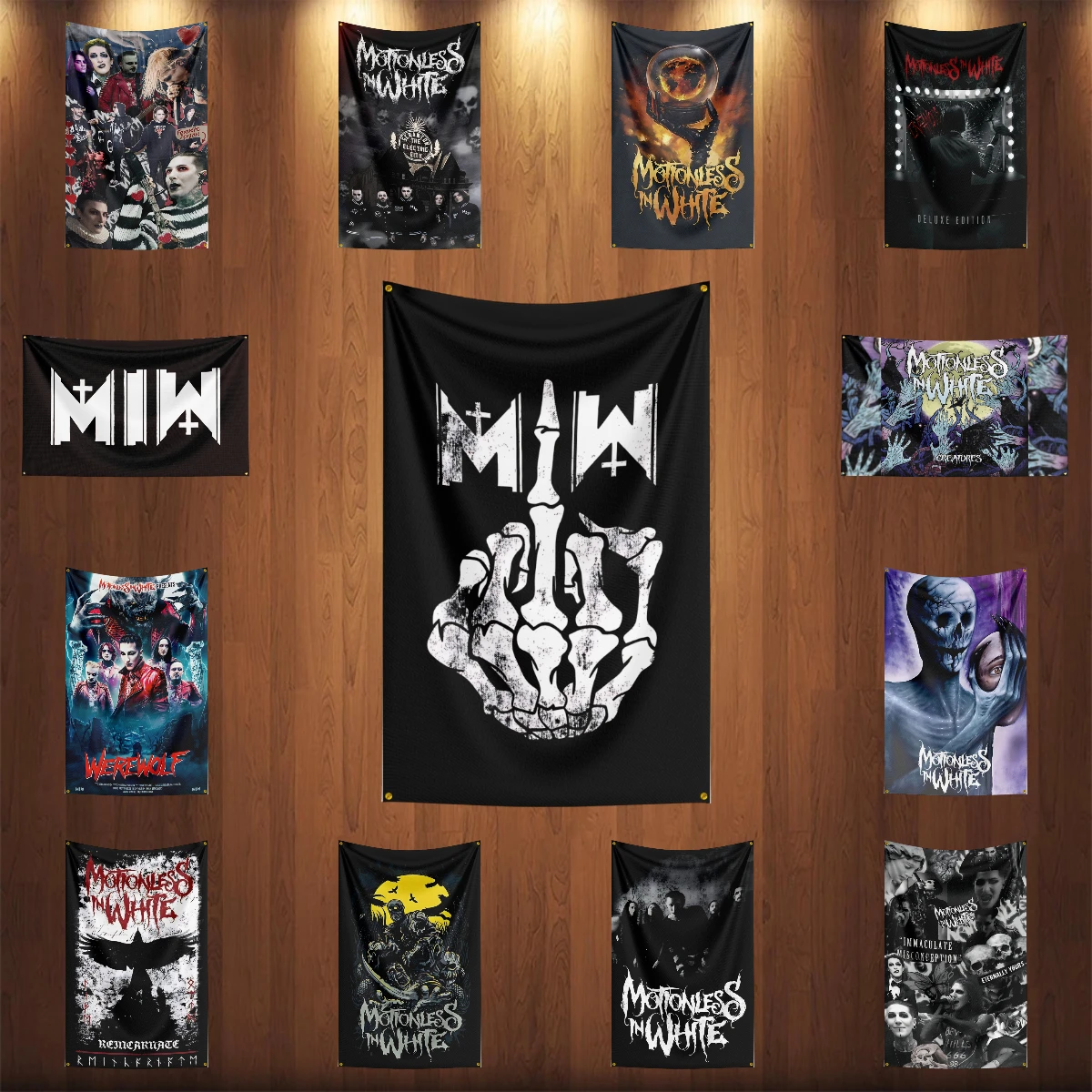 

3x5 Ft m-Motionless In Whites Heavy Rock Band Flag Polyester Digital Printing Banner for Bedroom Wall Art Out Door Tapestry