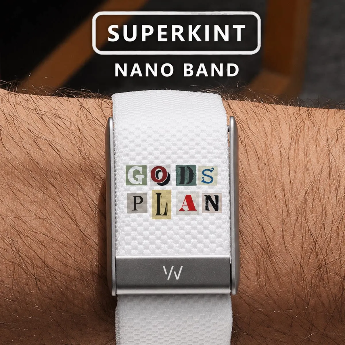 For WHOOP 5.0 MG White Nylon Woven Hip Hop Letter Slogan Print Strap Sport Replacement Wristband Street Fashion Fitness