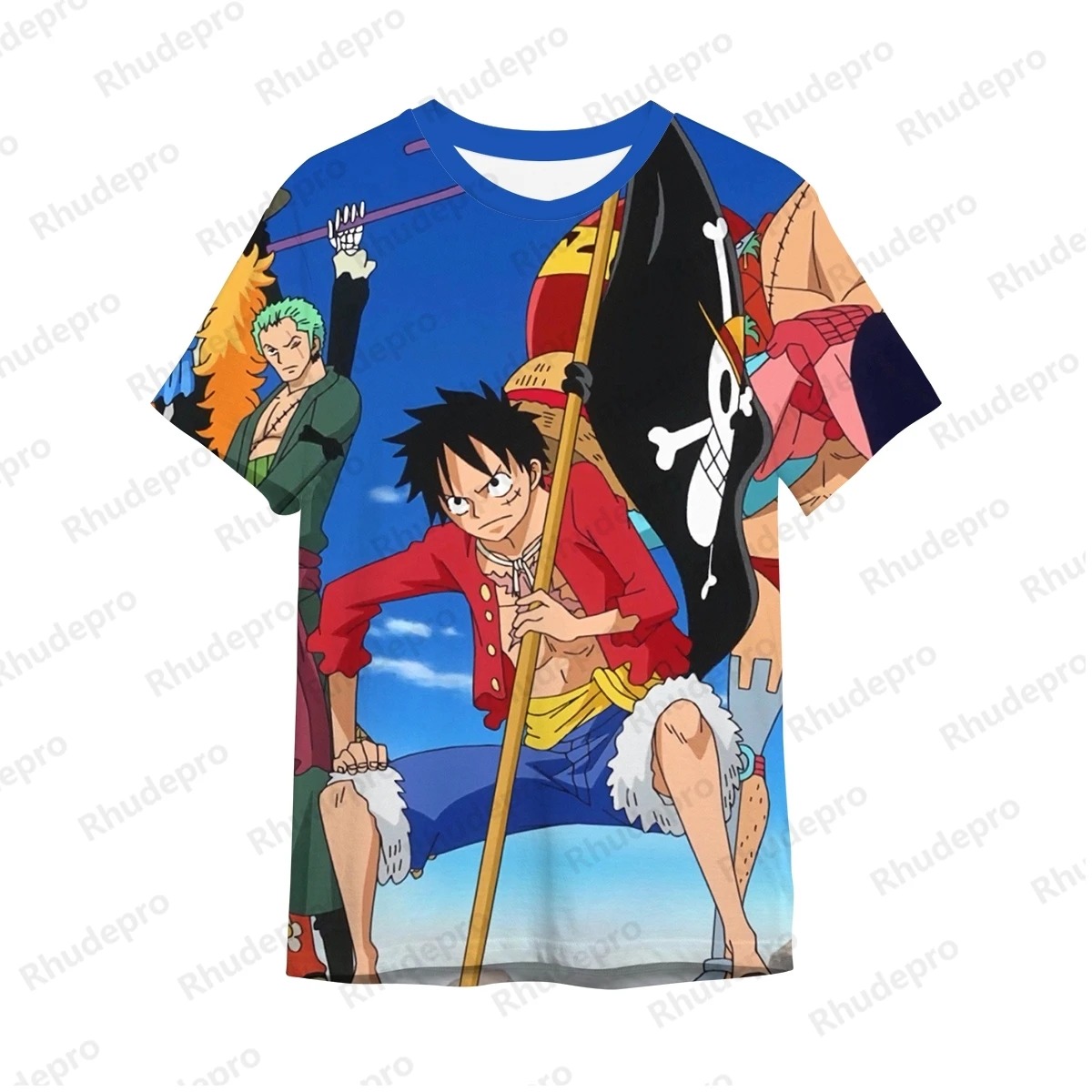 T-Shirts 3D Printed Monkey D Luffy Roronoa Zoro One Piece Cosplay Tops Hip Hop Tshirt Harajuku Style Trend Men's Anime Fashion