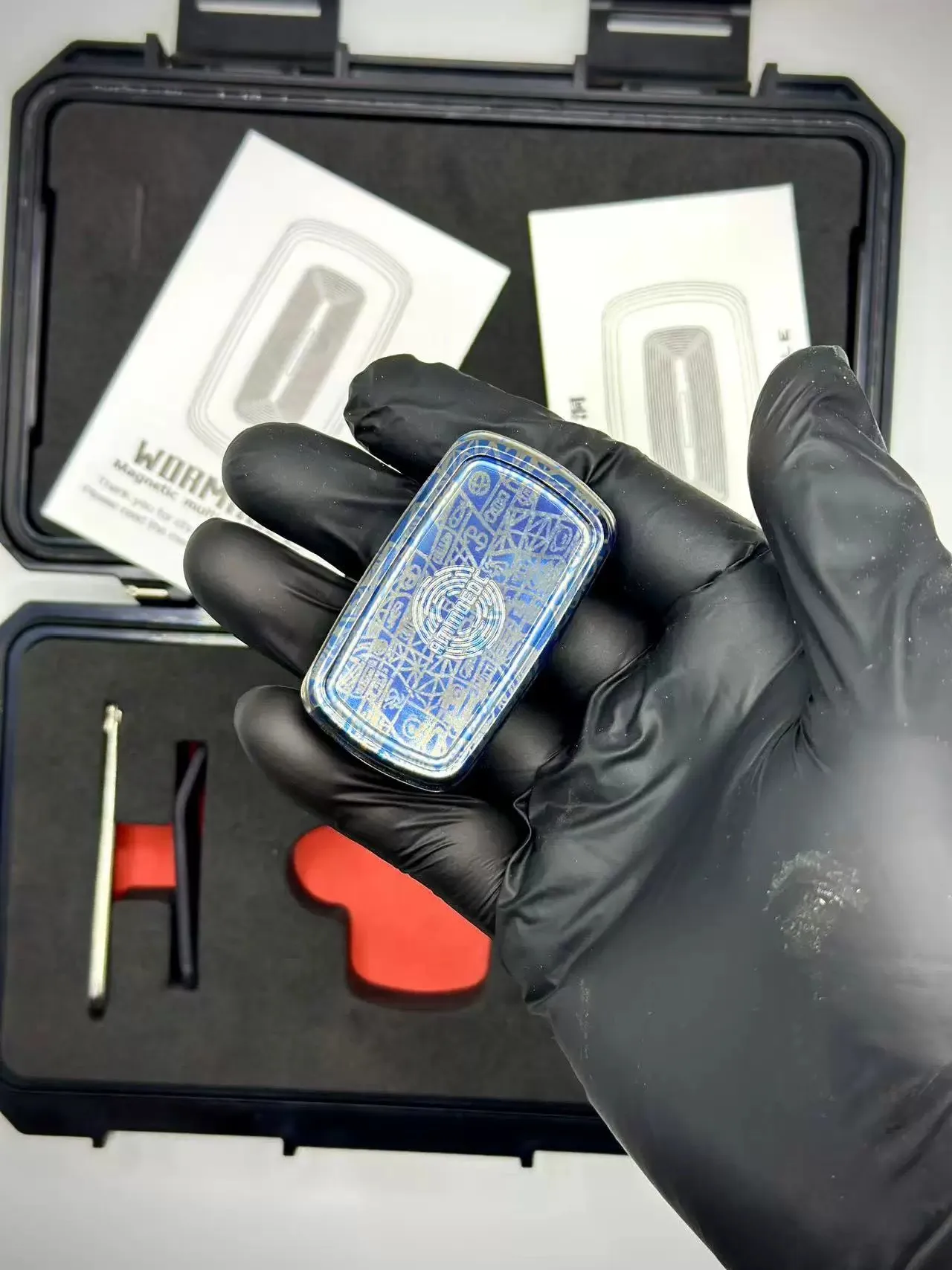 Used EDC Appearance New Ammo Titanium Wormhole Push Card, Late Sunny Day 