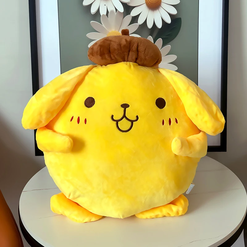 

40-50 см Sanrio Pompompurin, мягкие плюшевые игрушки, большой размер, милая подушка, подарок для детей, супер мягкий помпон Purin, плюшевая кукла, декор комнаты