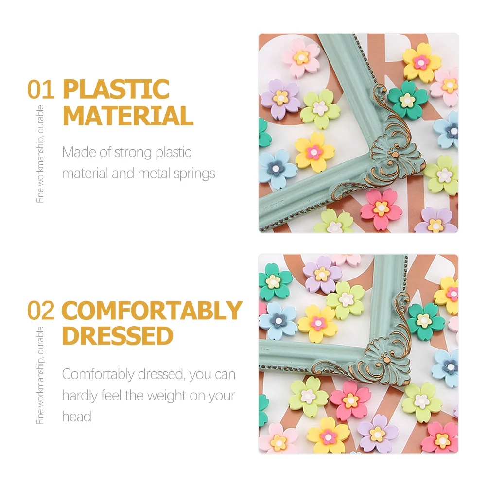 

20Pcs Mini Plastic Flower Embellishments for Hair Clips DIY Charms Phone Case Crafts Small Flowers for Crafts Tiny Flowers