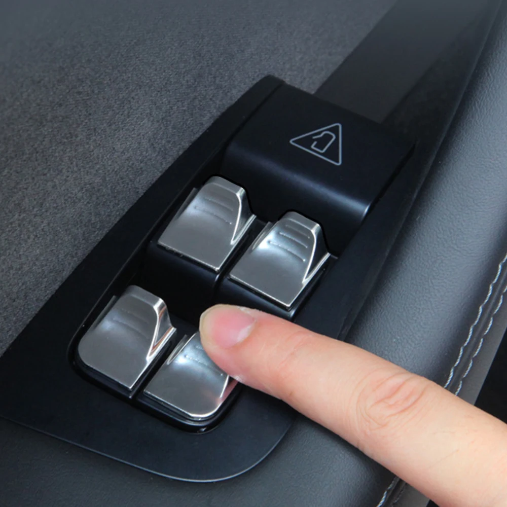 

Car Window Switch Button Covers for Tesla Model 3/Y Highland 2025 Anti-Scratch Protective Trim Interior Decoration Accessories