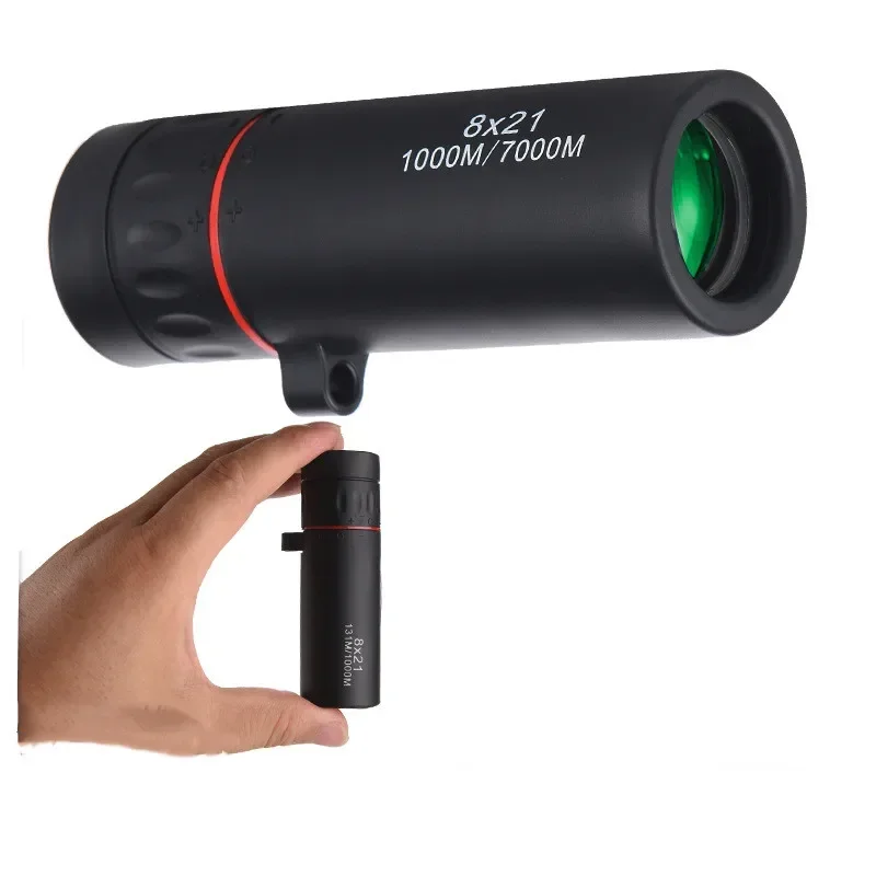 8x21 Telescope Monocular Waterproof Mini Portable Spotting Scope High Definition Adjustable Focal For Bird Watching