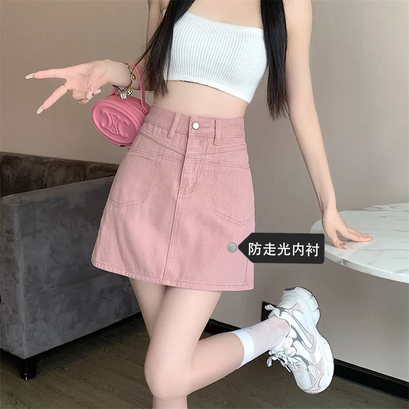 

015Sweet and Spicy Short Skirt Women, Spring/Summer New High-Waisted Slimming-Covering Anti-Exposure Bodycon Skirt