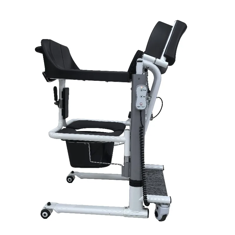 Electric Patient Transfer Lift with Stand-Up Support, Elderly Care Bed Assistance,  Home Use Nursing Equipment