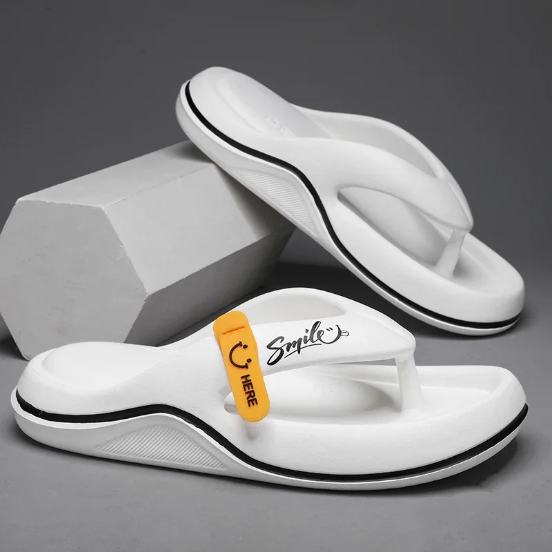Men's Platform Flip Flops Summer Soft Sole EVA Slippers for Man Outdoor Casual Beach Shoes Home Non-slip Bathroom Slides Sandals image 3
