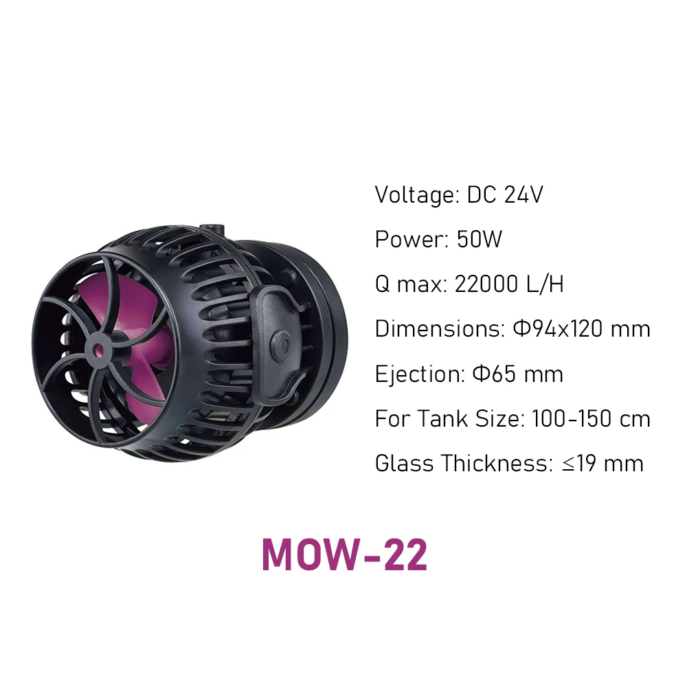 NONE Jebao MOW Series Smart WiFi Aquarium Wasserwellenherstellerpumpe mit LCD-Display-Controller für Aquarien 4