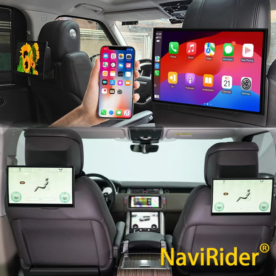 Android Auto Carplay Rear Seat Entertainment Screen For Land Rover Range Rover Sport 2014-2025 Headrest Multimedia Video Player