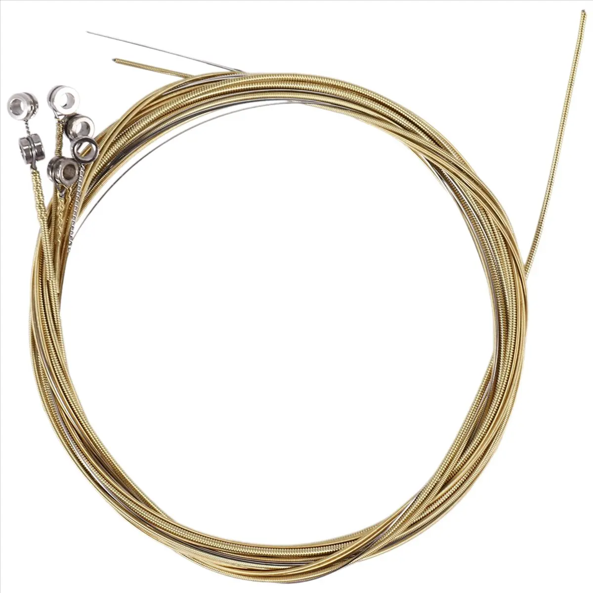 T34C 6 Pcs Steel Strings Replacement for Acoustic Guitar New Silver+Brass